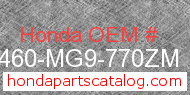 Honda 81460-MG9-770ZM genuine part number image