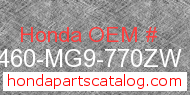 Honda 81460-MG9-770ZW genuine part number image