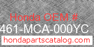 Honda 81461-MCA-000YC genuine part number image