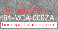 Honda 81461-MCA-000ZA genuine part number image