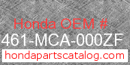 Honda 81461-MCA-000ZF genuine part number image