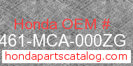 Honda 81461-MCA-000ZG genuine part number image