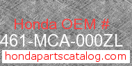 Honda 81461-MCA-000ZL genuine part number image