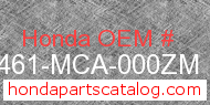 Honda 81461-MCA-000ZM genuine part number image