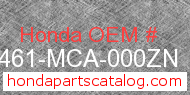 Honda 81461-MCA-000ZN genuine part number image