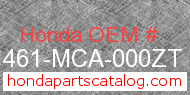 Honda 81461-MCA-000ZT genuine part number image