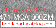 Honda 81471-MCA-000ZM genuine part number image