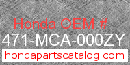 Honda 81471-MCA-000ZY genuine part number image