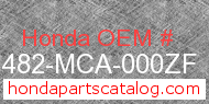Honda 81482-MCA-000ZF genuine part number image