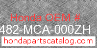 Honda 81482-MCA-000ZH genuine part number image