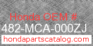 Honda 81482-MCA-000ZJ genuine part number image
