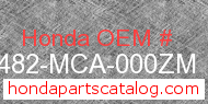 Honda 81482-MCA-000ZM genuine part number image
