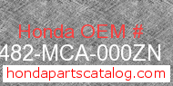 Honda 81482-MCA-000ZN genuine part number image