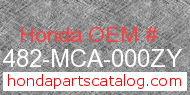 Honda 81482-MCA-000ZY genuine part number image