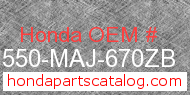 Honda 81550-MAJ-670ZB genuine part number image