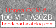 Honda 83100-MFJ-A30ZB genuine part number image