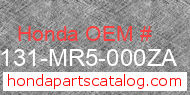 Honda 83131-MR5-000ZA genuine part number image