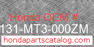Honda 83131-MT3-000ZM genuine part number image
