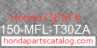 Honda 83150-MFL-T30ZA genuine part number image