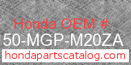 Honda 83150-MGP-M20ZA genuine part number image