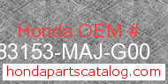 Honda 83153-MAJ-G00 genuine part number image