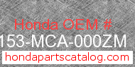 Honda 83153-MCA-000ZM genuine part number image