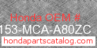 Honda 83153-MCA-A80ZC genuine part number image