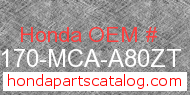 Honda 83170-MCA-A80ZT genuine part number image