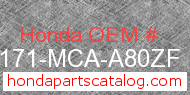 Honda 83171-MCA-A80ZF genuine part number image