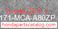 Honda 83171-MCA-A80ZP genuine part number image
