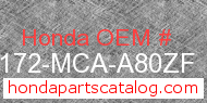 Honda 83172-MCA-A80ZF genuine part number image