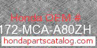 Honda 83172-MCA-A80ZH genuine part number image