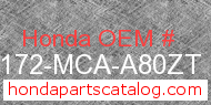 Honda 83172-MCA-A80ZT genuine part number image