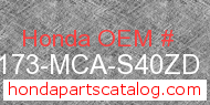 Honda 83173-MCA-S40ZD genuine part number image