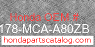 Honda 83178-MCA-A80ZB genuine part number image