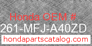 Honda 83261-MFJ-A40ZD genuine part number image