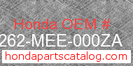 Honda 83262-MEE-000ZA genuine part number image