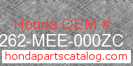 Honda 83262-MEE-000ZC genuine part number image