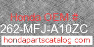 Honda 83262-MFJ-A10ZC genuine part number image