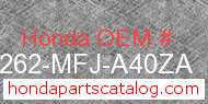 Honda 83262-MFJ-A40ZA genuine part number image