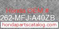 Honda 83262-MFJ-A40ZB genuine part number image