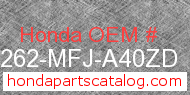 Honda 83262-MFJ-A40ZD genuine part number image
