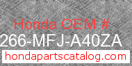 Honda 83266-MFJ-A40ZA genuine part number image
