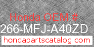 Honda 83266-MFJ-A40ZD genuine part number image