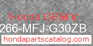 Honda 83266-MFJ-G30ZB genuine part number image