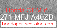 Honda 83271-MFJ-A40ZB genuine part number image