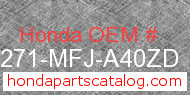 Honda 83271-MFJ-A40ZD genuine part number image