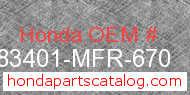 Honda 83401-MFR-670 genuine part number image