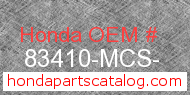 Honda 83410-MCS- genuine part number image