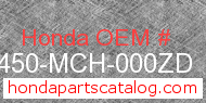 Honda 83450-MCH-000ZD genuine part number image
